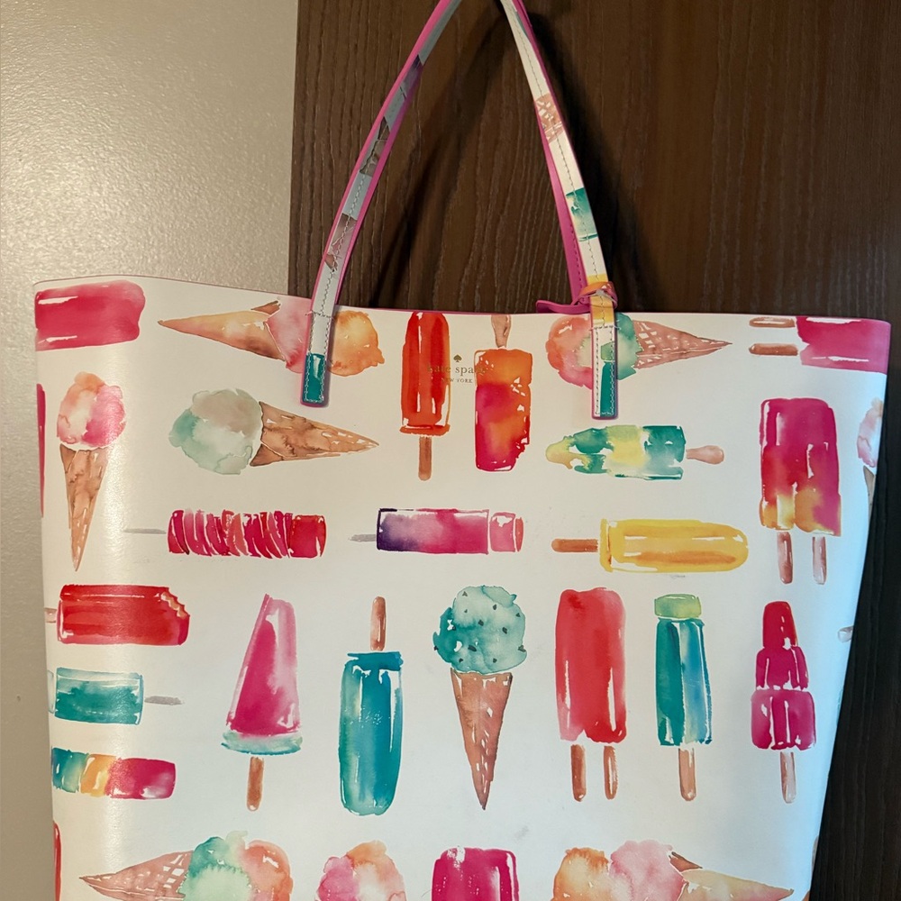 Colorful Ice Cream Print Tote Bag